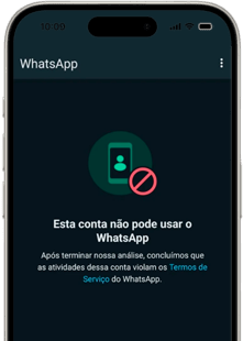 WhatsApp conta bloqueada